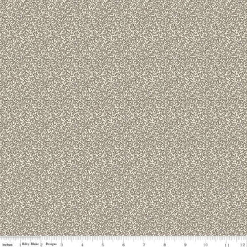 CLEARANCE 25" End of Bolt - Buttermilk Homestead Foliage C11654 Brown - Riley Blake Designs - Leaves Leaf - Quilting Cotton Fabric