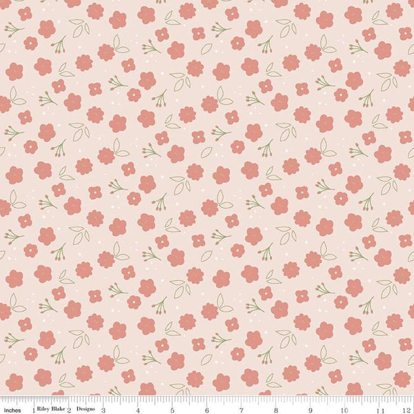 Fat Quarter End of Bolt - SALE Daybreak Flowers C11624 Blush - Riley Blake Designs - Floral Flower - Quilting Cotton Fabric