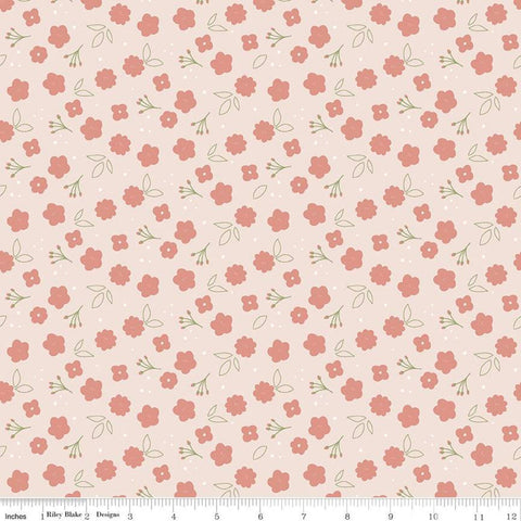 Fat Quarter End of Bolt - SALE Daybreak Flowers C11624 Blush - Riley Blake Designs - Floral Flower - Quilting Cotton Fabric