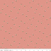 7" End of Bolt - CLEARANCE Daybreak Bees C11625 Coral - Riley Blake Designs - Honeybees Bee - Quilting Cotton Fabric