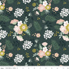 SALE Hibiscus Main C11540 Hunter - Riley Blake Designs - Floral Flowers Green - Quilting Cotton Fabric
