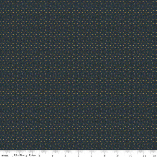 Fat Quarter End of Bolt - CLEARANCE Buttermilk Homestead Geo C11656 Midnight - Riley Blake Designs - Geometric - Quilting Cotton Fabric