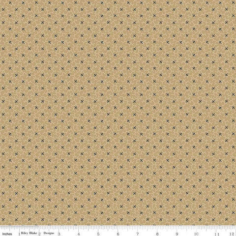 Fat Quarter End of Bolt - CLEARANCE Buttermilk Homestead Crackle C11660 Sand - Riley Blake - Division Symbol Lines - Quilting Cotton Fabric