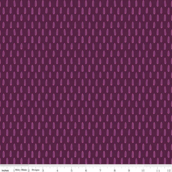 SALE Blissful Blooms Tonal C11915 Eggplant - Riley Blake Designs - Brush Strokes Tone-on-Tone - Quilting Cotton Fabric