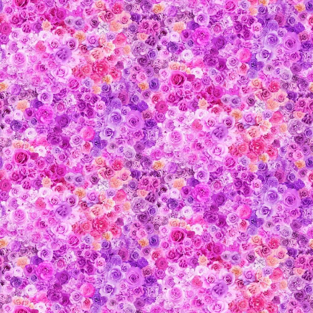 Fat Quarter End of Bolt Piece CLEARANCE Gradients Parfait Posie Party 33641 Purple Passion - Moda Fabrics - Flowers - Quilting Cotton Fabric