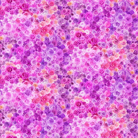 Fat Quarter End of Bolt Piece CLEARANCE Gradients Parfait Posie Party 33641 Purple Passion - Moda Fabrics - Flowers - Quilting Cotton Fabric