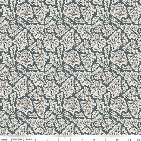CLEARANCE Buttermilk Homestead Leaves C11651 Stone - Riley Blake Designs - Leaf - Quilting Cotton Fabric