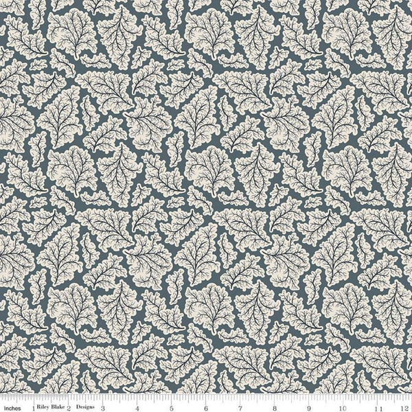 CLEARANCE Buttermilk Homestead Leaves C11651 Stone - Riley Blake Designs - Leaf - Quilting Cotton Fabric