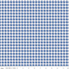 SALE Sunshine & Dewdrops PRINTED Gingham C11977 Blue - Riley Blake Designs - Off White Blue Checks Checkered - Quilting Cotton Fabric