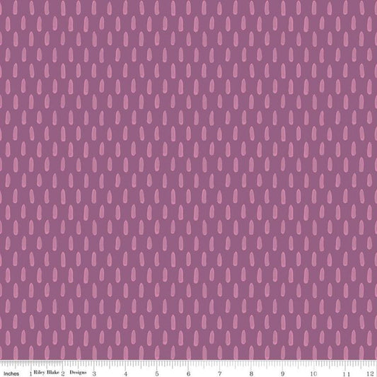 29" End of Bolt - SALE Blissful Blooms Tonal C11915 Purple - Riley Blake Designs - Brush Strokes Tone-on-Tone - Quilting Cotton Fabric
