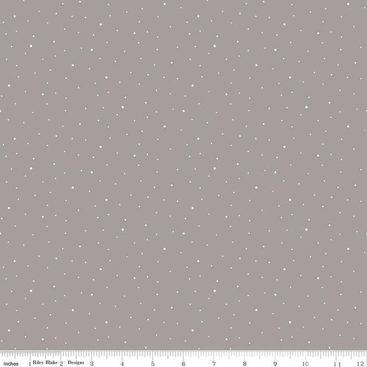 16" End of Bolt - DEAL Dapple Dot Riley Gray - Riley Blake - Quilting Cotton