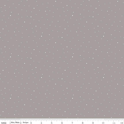 18" End of Bolt - SALE Dapple Dot C640 Riley Gray by Riley Blake Designs - Pin Dots Dotted Dots - Quilting Cotton Fabric