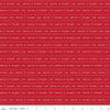 Old Fashioned Christmas Text C12135 Red - Riley Blake Designs - Merry & Bright Joy Striped Stripes - Quilting Cotton Fabric