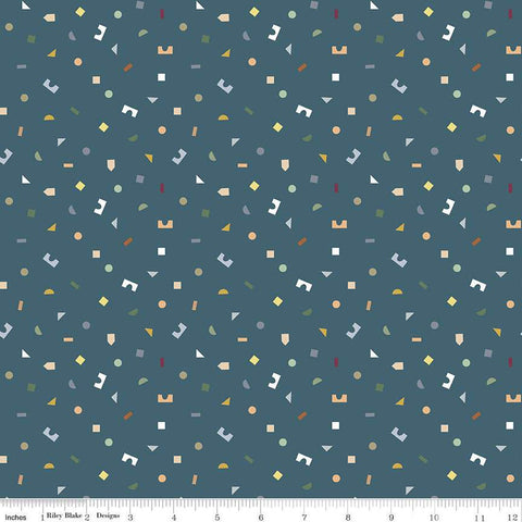 CLEARANCE FLANNEL Shape Up F12011 Colonial - Riley Blake - Children's Geometric Building Block Shapes - FLANNEL Cotton Fabric