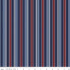 Fat Quarter End of Bolt - Picadilly Stripes C11894 Multi - Riley Blake - Patriotic Independence Day Stripe Striped - Quilting Cotton