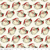 29" End of Bolt - SALE Old Fashioned Christmas Santa C12131 Cream - Riley Blake Designs - Santas Santa Claus - Quilting Cotton Fabric