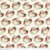 31" End of Bolt - SALE Old Fashioned Christmas Santa C12131 Cream - Riley Blake Designs - Santas Santa Claus - Quilting Cotton Fabric