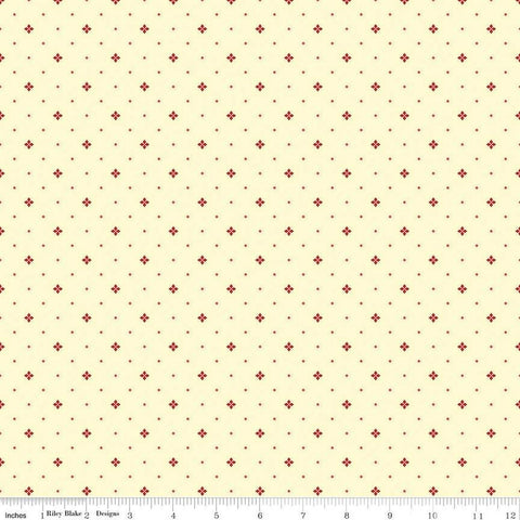 25" End of Bolt - Awesome Autumn Ditsy C12176 Cream by Riley Blake Designs - Fall Geometric Flowers Diamonds - Quilting Cotton Fabric