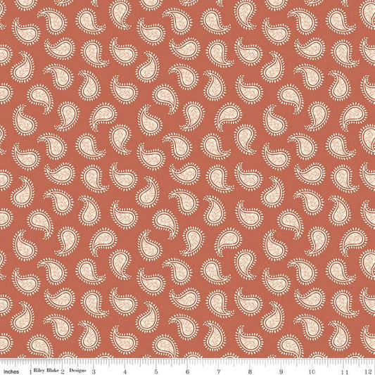 CLEARANCE 10" End Of Bolt Elegance Embellished C12223 Rose - Riley Blake - Paisley - Quilting Cotton Fabric