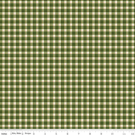30" End of Bolt - DEAL Adel in Winter Plaid C12261 Green - Riley Blake Designs - Christmas with Cream - Quilting Cotton Fabric