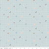 11" End of Bolt - SALE Little Things Grid Mist - Riley Blake -  Quilting Cotton Fabric