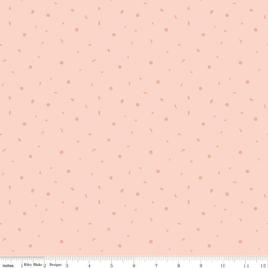 29" End of Bolt - SALE Little Things Confetti C12154 Blush - Riley Blake Designs - Children's Shapes Dots Stars - Quilting Cotton Fabric