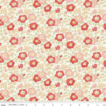 Fat Quarter End of Bolt - SALE Riviera Collection C Coastal Flowers C 01666451C - Riley Blake - Floral -  Liberty Fabrics  - Quilting Cotton