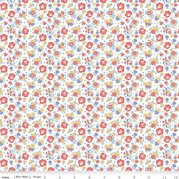 32" End of Bolt - DEAL Riviera Collection A Seaside Blossom A 01666456A - Riley Blake - Floral Flowers - Liberty Fabrics  - Quilting Cotton