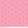 18" End of Bolt - SALE Strength in Pink Daisies C12625 Pink - Riley Blake - Floral Flowers Dots Breast Cancer - Quilting Cotton Fabric