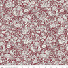 SALE 32" End of Bolt - Emily Belle Collection 01666435A Claret - Riley Blake - Floral Flowers - Liberty Fabrics - Quilting Cotton Fabric