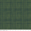 Fat Quarter End of Bolt - Love You S'more PRINTED Gingham C12143 Olive - Riley Blake - Camp Camping Checks - Quilting Cotton Fabric