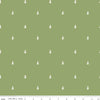 Fat Quarter End of Bolt - SALE Love You S'more Trees C12146 Green by Riley Blake - Camp Camping White Pines Pine - Quilting Cotton Fabric