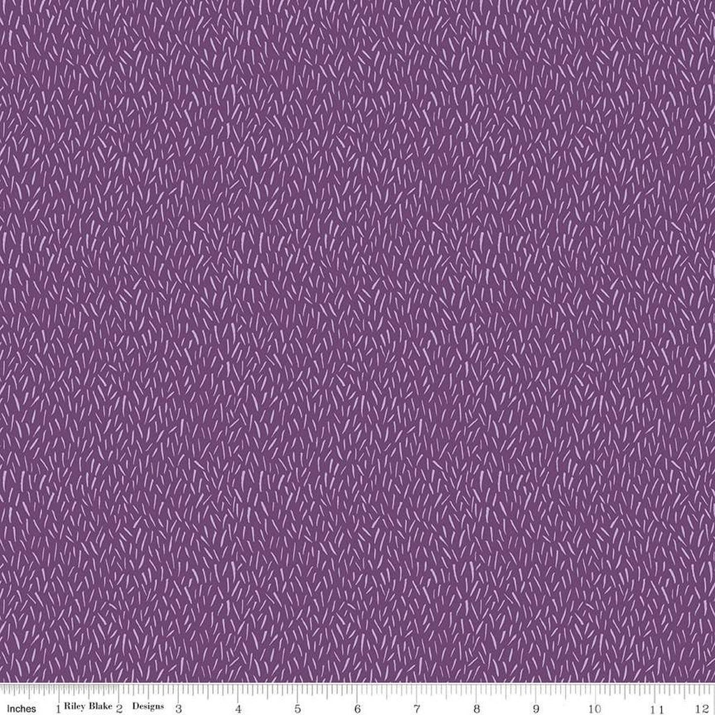 SALE Arid Oasis Barbed Abundance C12496 Grape by Riley Blake Designs - Grass-Like Strokes - Quilting Cotton Fabric