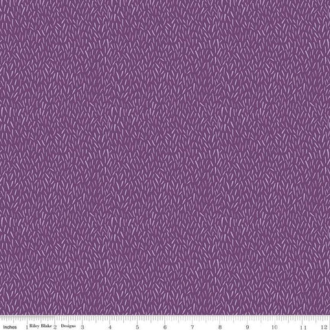 CLEARANCE Arid Oasis Barbed Abundance C12496 Grape by Riley Blake Designs - Grass-Like Strokes - Quilting Cotton Fabric