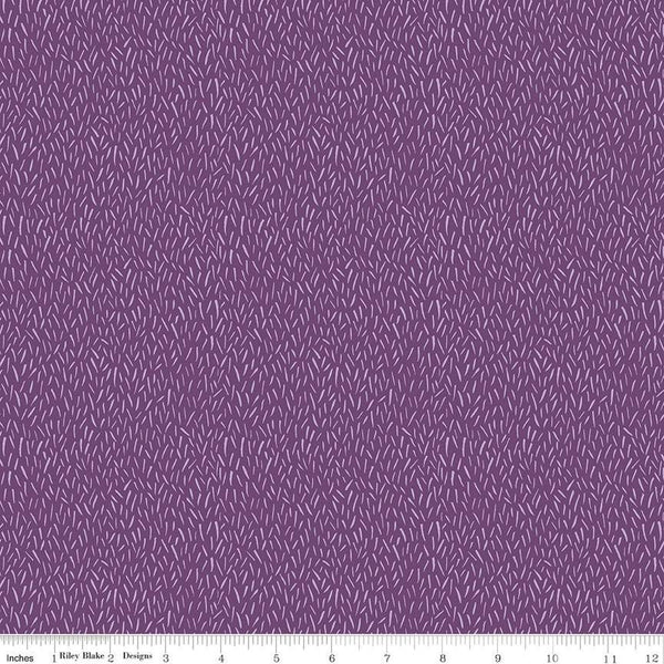 CLEARANCE Arid Oasis Barbed Abundance C12496 Grape by Riley Blake Designs - Grass-Like Strokes - Quilting Cotton Fabric