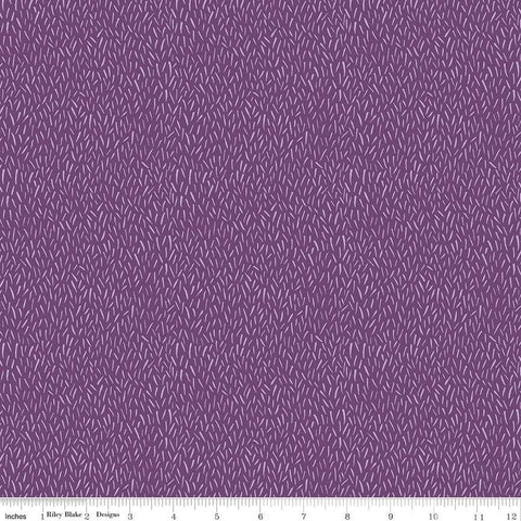 CLEARANCE Arid Oasis Barbed Abundance C12496 Grape by Riley Blake Designs - Grass-Like Strokes - Quilting Cotton Fabric