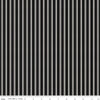 24" End of Bolt - SALE Fleur Noire Stripe C12526 Black - Riley Blake Designs - Black Cream Ticking Stripes Striped - Quilting Cotton Fabric