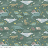 18" End of Bolt - CLEARANCE FLANNEL Roar Main F12576 Green - Riley Blake Designs - Dinosaurs Dinos - FLANNEL Cotton Fabric