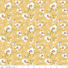 Fat Quarter End of Bolt - DEAL The Beehive State Lilies C12531 Honey - Riley Blake - Utah Sego Floral Flowers - Quilting Cotton Fabric
