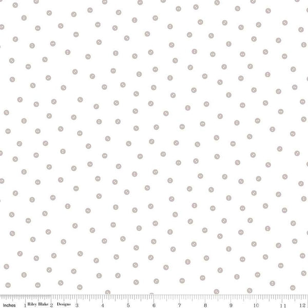 SALE Hush Hush 2 Baby Buttons C12883 - Riley Blake Designs - Low-Volume Sewing - Quilting Cotton Fabric