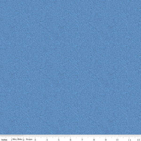SALE Blue Jean Texture C12726 Blue by Riley Blake Designs - Printed Denim-Like Semi-Solid - Quilting Cotton Fabric