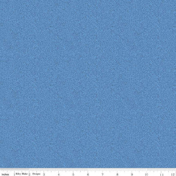 27" End of Bolt Piece - SALE Blue Jean Texture C12726 Blue - Riley Blake Designs - Printed Denim-Like Semi-Solid - Quilting Cotton Fabric