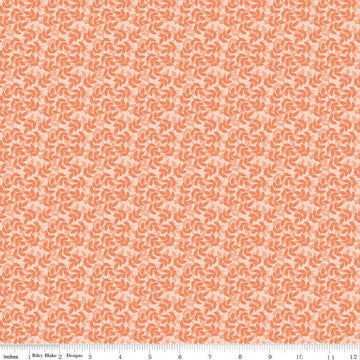 Fat Quarter End of Bolt - CLEARANCE With a Flourish Leaves C12734 Blush - Riley Blake - Overlapping Leaves Leaf - Quilting Cotton Fabric