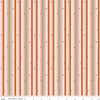 31" End of Bolt - CLEARANCE Forest Friends Stripe C12695 Apricot - Riley Blake - Stripes Striped Paw Prints Animal - Quilting Cotton Fabric