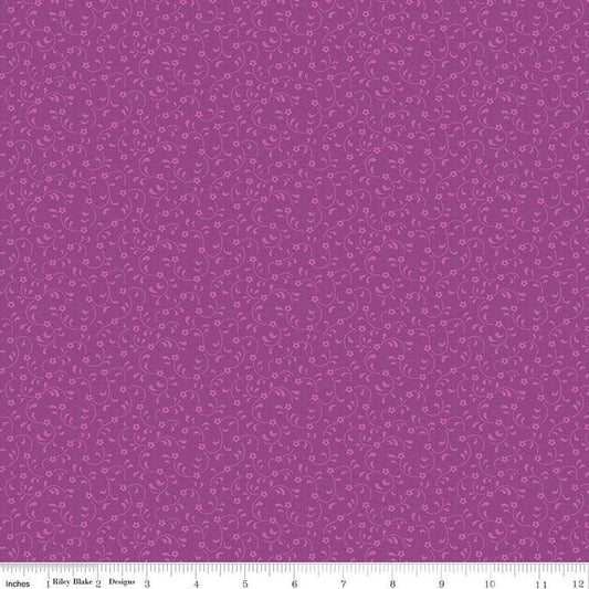 Fat Quarter End of Bolt - Floret Orchid - Riley Blake Designs - Flowers Floral Tone-on-Tone - Quilting Cotton Fabric