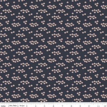 CLEARANCE Fat Quarter End of Bolt - Ciao Bella Blossoms C12775 Midnight - Riley Blake Designs - Floral Flowers - Quilting Cotton Fabric