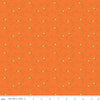 Fat Quarter End of Bolt - Bumble & Bear Bees C12672 Orange - Riley Blake Designs - Bumble Bees Dashed Lines - Quilting Cotton Fabric