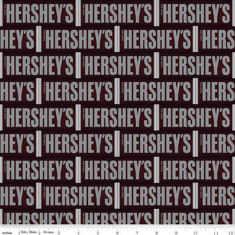 SALE Celebrate with Hershey Valentine's Day Main C12800 Dark Chocolate - Riley Blake Designs - Hershey's Candy Bars - Quilting Cotton Fabric