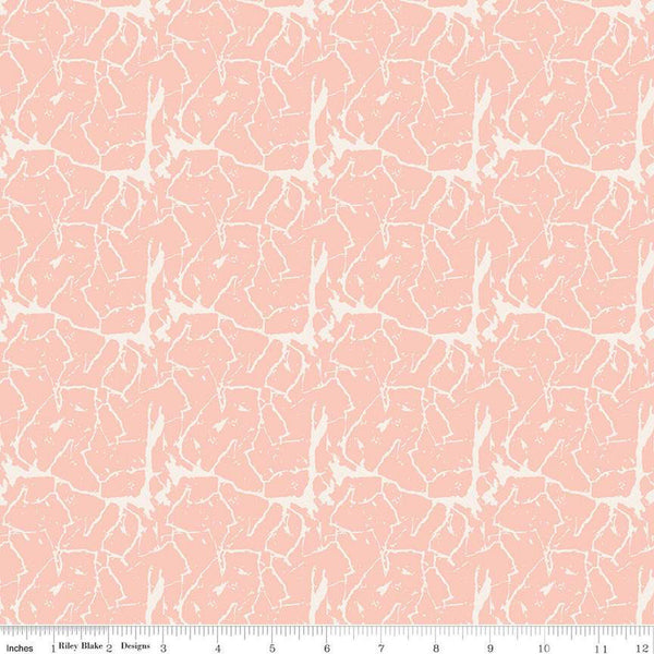 CLEARANCE 18" end of bolt - Ciao Bella Crackle C12774 Blush by Riley Blake - Quilting Cotton Fabric
