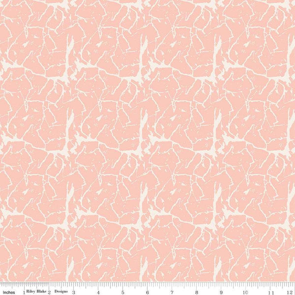 CLEARANCE 18" end of bolt - Ciao Bella Crackle C12774 Blush by Riley Blake - Quilting Cotton Fabric